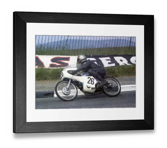Framed Print : Trevor Burgess (Yamaha) 1967 50cc TT Framed Print : Trevor Burgess (Yamaha) 1967 50cc TT