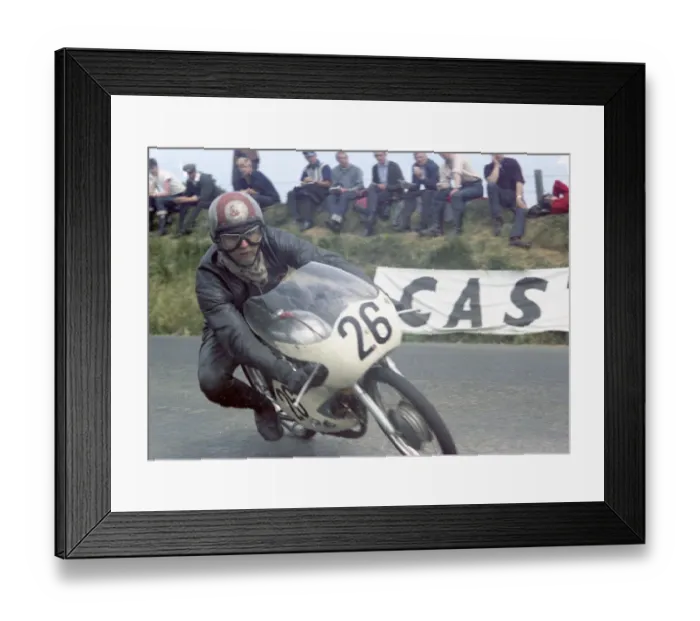 Framed Print : Trevor Burgess (Yamaha) 1967 50cc TT Framed Print : Trevor Burgess (Yamaha) 1967 50cc TT
