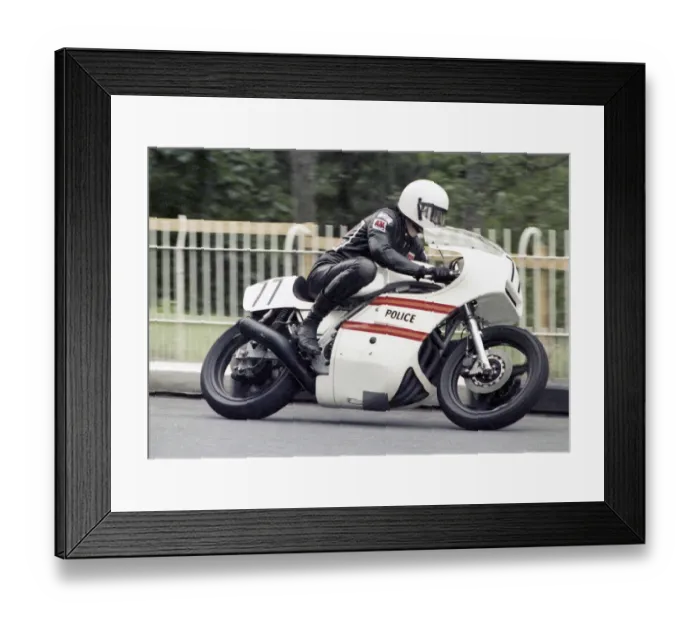 Framed Print : Keith Buckley (Police Honda) 1980 Classic TT Framed Print : Keith Buckley (Police Honda) 1980 Classic TT