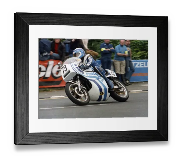 Framed Print : Les Burgan (P&M Kawasaki) 1979 Classic TT