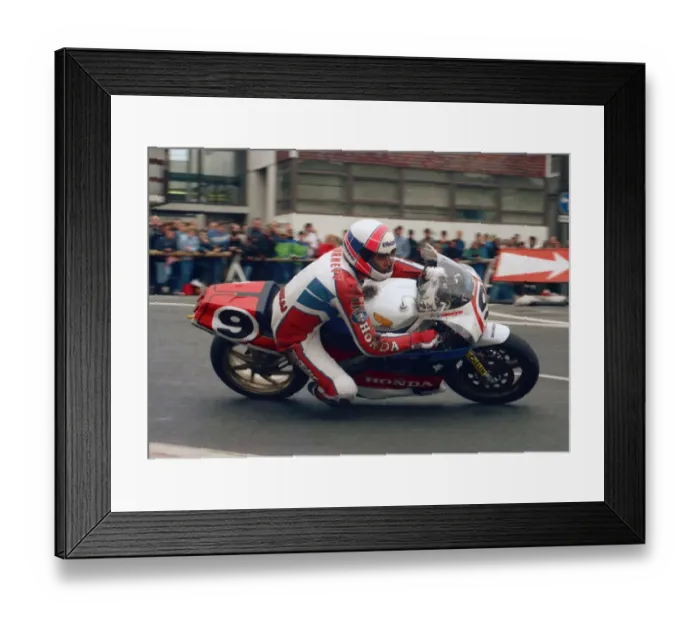 Framed Print : Roger Burnett (Honda) 1988 Formula One TT