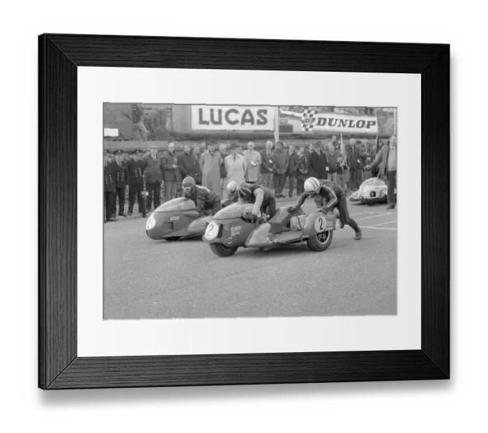 Framed Print : Heinz Luthringhauser & Josef Cusnik (BMW) and Roy Hanks & Framed Print : Heinz Luthringhauser & Josef Cusnik (BMW) and Roy Hanks &