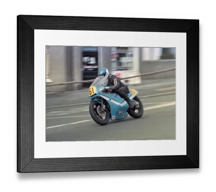 Framed Print : Bruce McCallum (Harris Suzuki) 1984 Senior Manx Grand Prix Framed Print : Bruce McCallum (Harris Suzuki) 1984 Senior Manx Grand Prix
