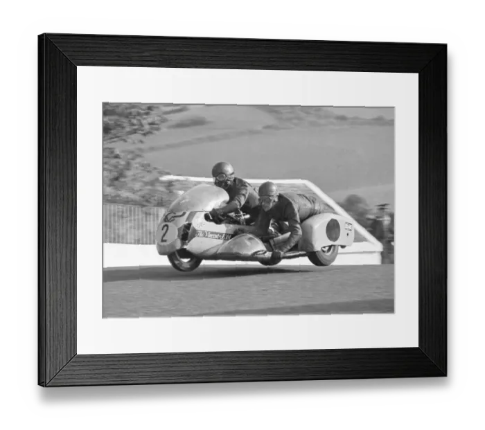 Framed Print : Chris Vincent & Keith Scott (BSA) 1969 750 Sidecar TT Framed Print : Chris Vincent & Keith Scott (BSA) 1969 750 Sidecar TT
