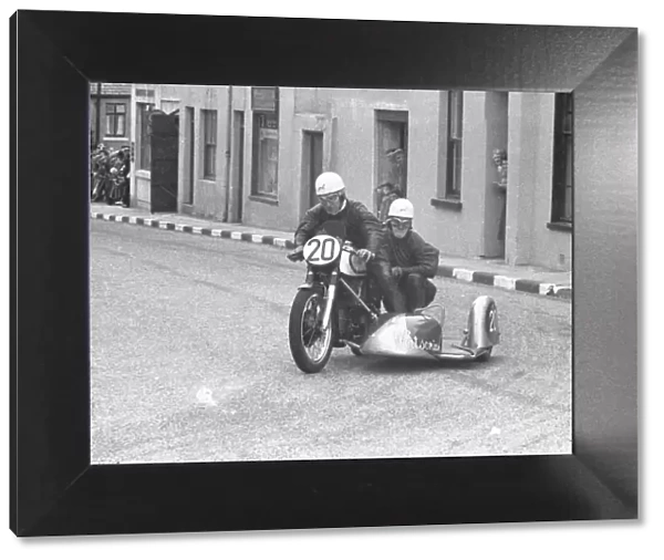 Jack Rowlands & C Du Casse (Norton) 1956 Sidecar TT