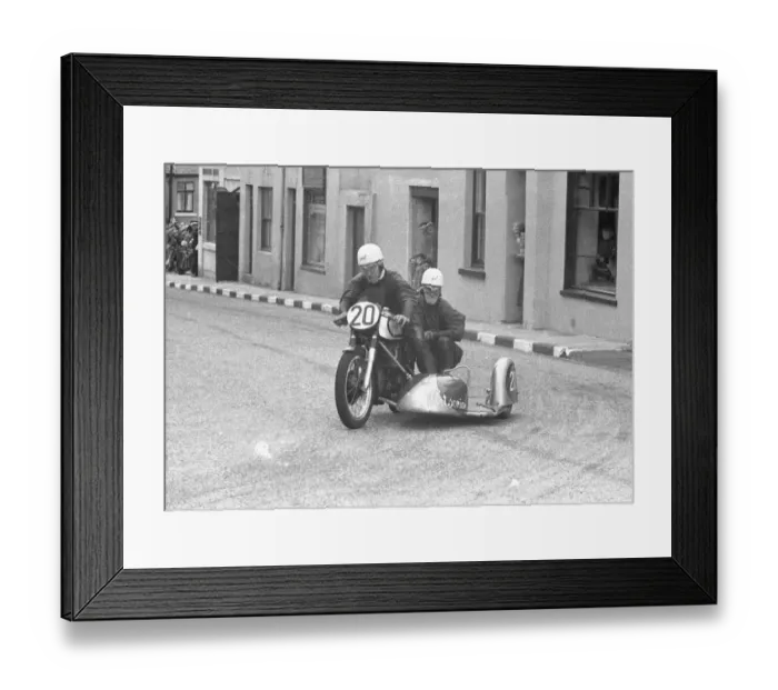 Framed Print : Jack Rowlands & C Du Casse (Norton) 1956 Sidecar TT Framed Print : Jack Rowlands & C Du Casse (Norton) 1956 Sidecar TT