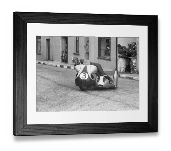 Framed Print : Henri Curchod & R Deboux (Norton) 1956 Sidecar TT Framed Print : Henri Curchod & R Deboux (Norton) 1956 Sidecar TT