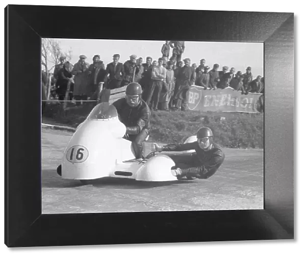 Len Taylor & Peter Glover (Norton) 1956 Sidecar TT