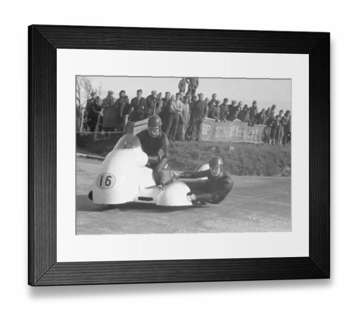 Framed Print : Len Taylor & Peter Glover (Norton) 1956 Sidecar TT Framed Print : Len Taylor & Peter Glover (Norton) 1956 Sidecar TT
