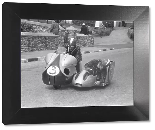 Henri Curchod & R Duboux (Norton) 1956 Sidecar TT