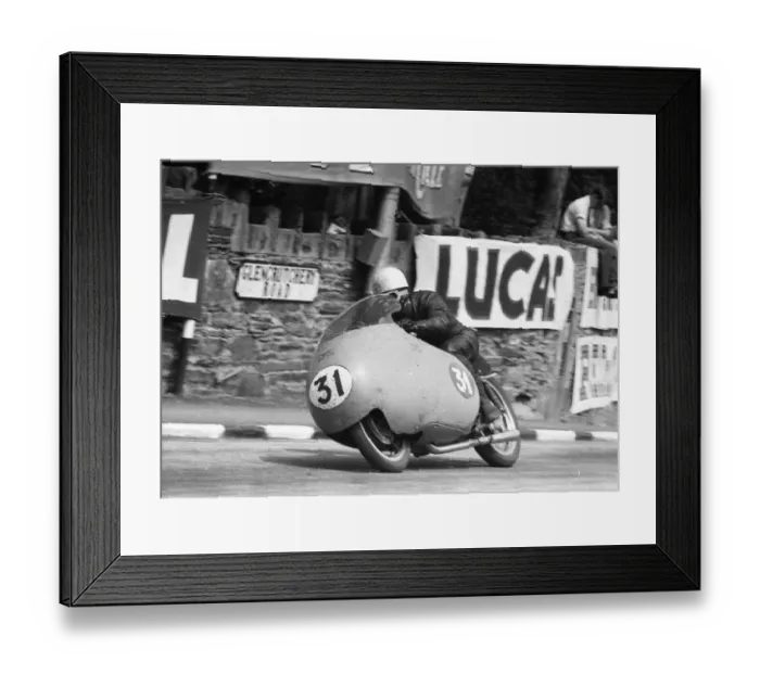 Framed Print : Keith Campbell (Guzzi) 1957 Senior TT Framed Print : Keith Campbell (Guzzi) 1957 Senior TT
