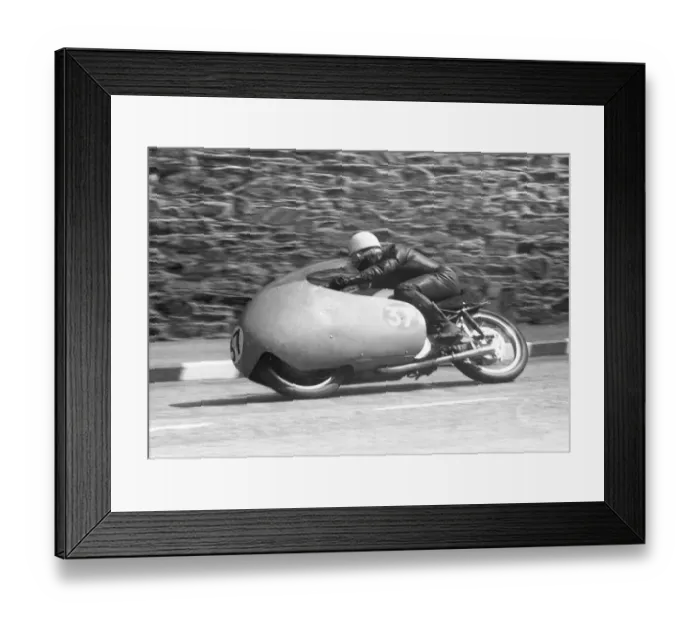 Framed Print : Keith Campbell (Guzzi): 1957 Junior TT Framed Print : Keith Campbell (Guzzi): 1957 Junior TT