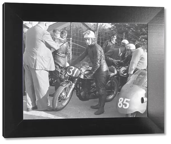 Keith Campbell (Norton) 1957 Junior TT practice