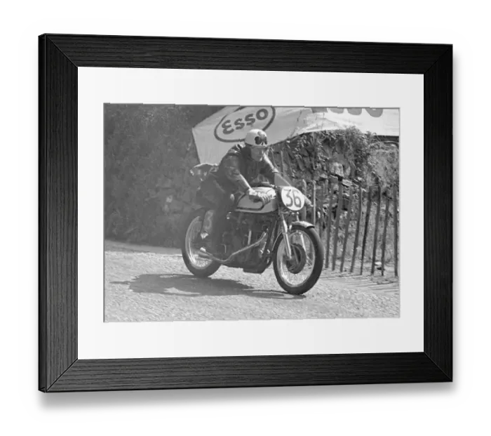 Framed Print : W J Sparky Campbell (Norton) 1953 Junior TT Framed Print : W J Sparky Campbell (Norton) 1953 Junior TT