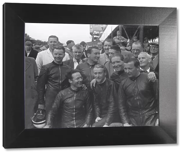 Jules Galliker, Florian Camathias, Fritz Hillebrand, Hans Strauss, Walter Schneider 1957 Sidecar TT