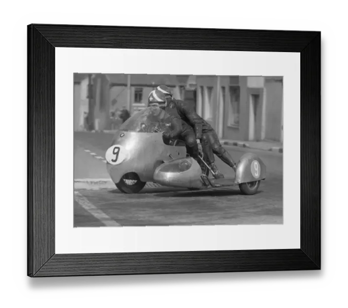 Framed Print : Manx Arms action: Florian Camathias and Hilmar Cecco (BMW) 1959 Sidecar TT Framed Print : Manx Arms action: Florian Camathias and Hilmar Cecco (BMW) 1959 Sidecar TT