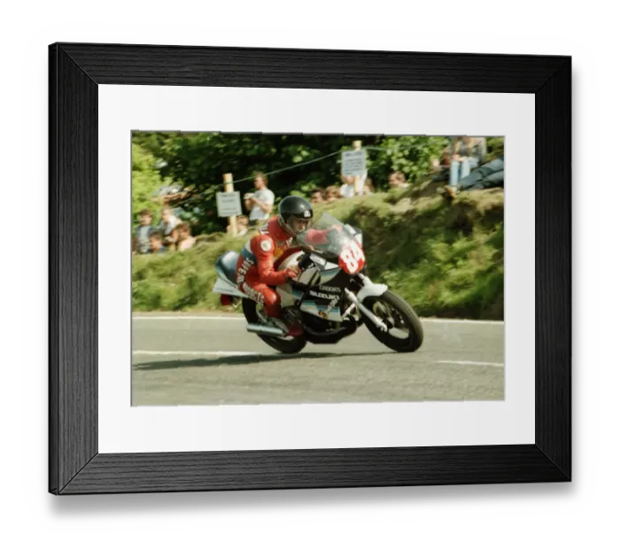Framed Print : Graham Cannell (Suzuki) 1984 Production TT