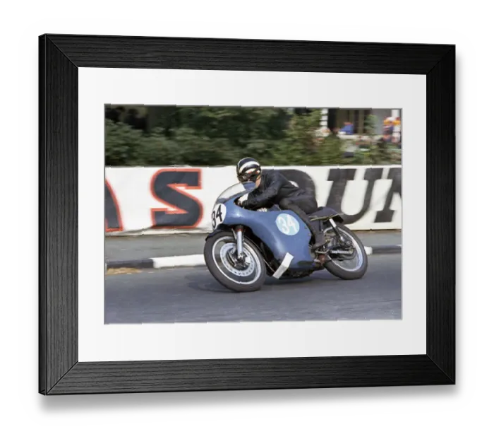 Framed Print : Roly Capper (AJS) 1966 Junior TT Framed Print : Roly Capper (AJS) 1966 Junior TT