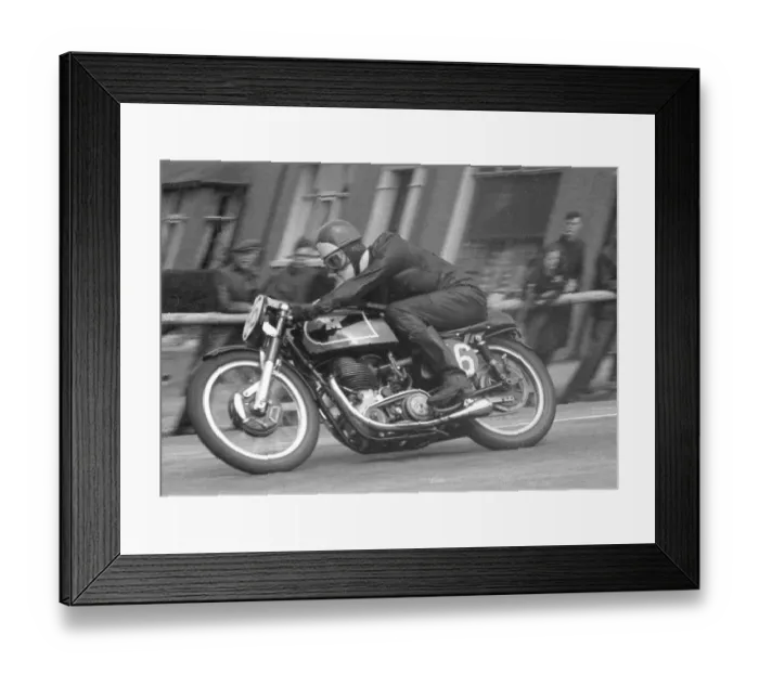 Framed Print : Louis Carr (Matchless) 1956 Senior TT Framed Print : Louis Carr (Matchless) 1956 Senior TT