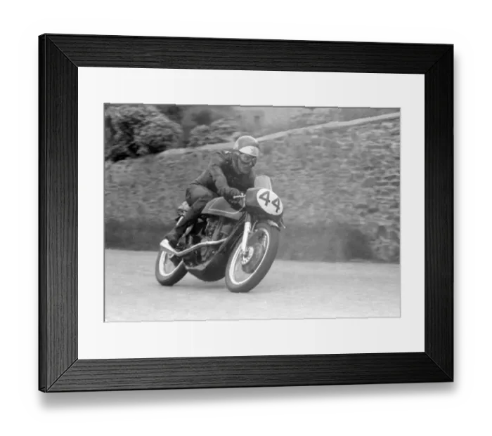 Framed Print : Louis Carr (AJS) 1957 Junior TT Framed Print : Louis Carr (AJS) 1957 Junior TT