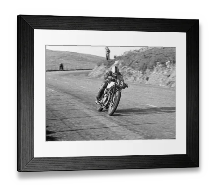 Framed Print : Bernard Carter (Triumph) 1951 Senior TT Framed Print : Bernard Carter (Triumph) 1951 Senior TT