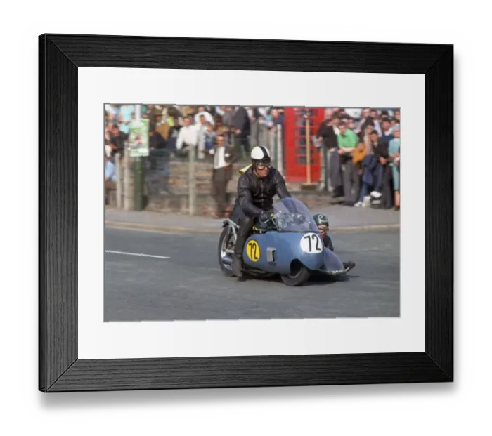 Framed Print : Frank Barton & A H Barker (Triumph) 1969 750 Sidecar TT Framed Print : Frank Barton & A H Barker (Triumph) 1969 750 Sidecar TT