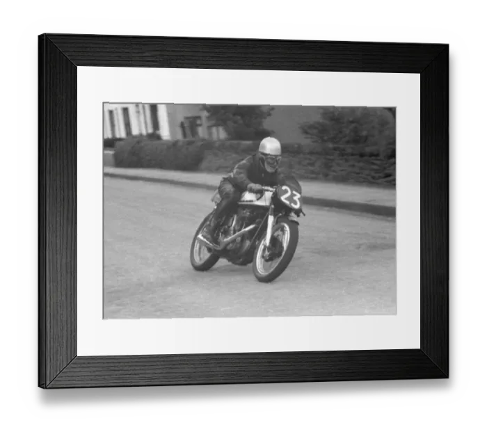 Framed Print : Borro Castellani (Norton) 1958 Senior TT