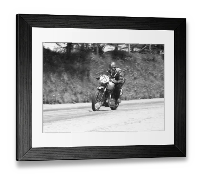 Framed Print : Eric Cheers (Triumph) 1953 Senior Clubman TT Framed Print : Eric Cheers (Triumph) 1953 Senior Clubman TT