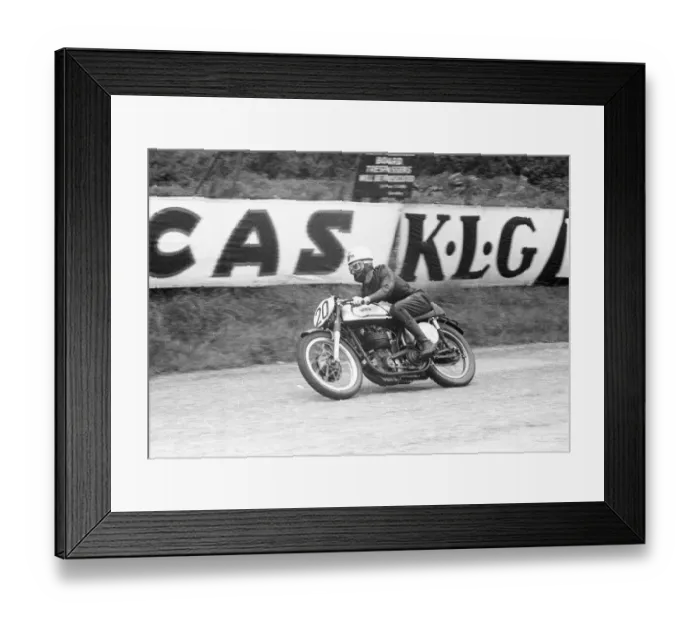 Framed Print : Don Chapman (Norton) 1956 Senior TT