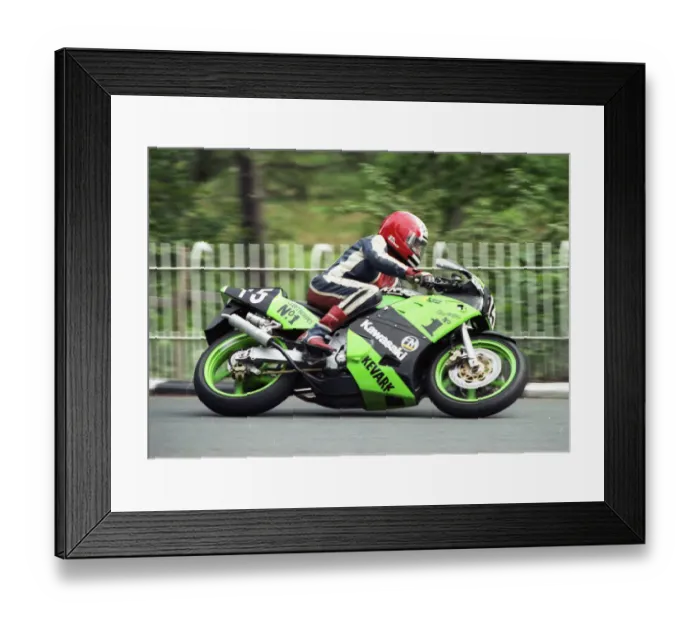 Framed Print : Derek Chatterton (Kawasaki) 1990 Supersport 400 TT Framed Print : Derek Chatterton (Kawasaki) 1990 Supersport 400 TT