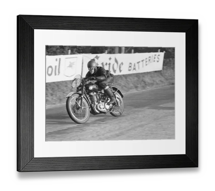 Framed Print : George Collett (BSA) 1951 Junior Clubman TT