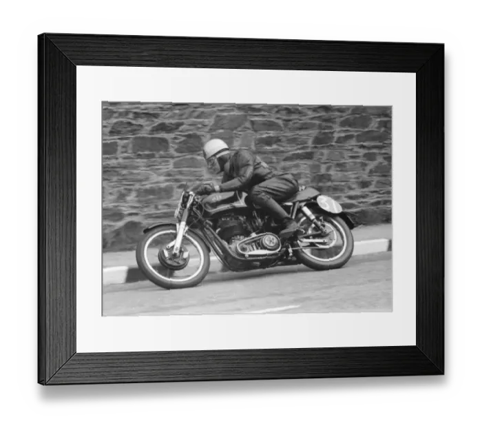 Framed Print : Malcolm Templeton (AJS) 1955 Junior TT Framed Print : Malcolm Templeton (AJS) 1955 Junior TT