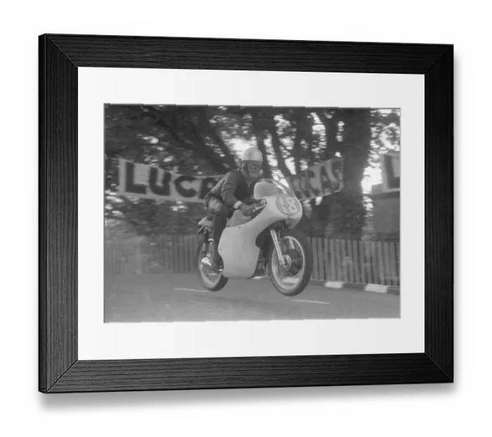 Framed Print : Jack Ahearn (AJS) 1958 Junior TT Framed Print : Jack Ahearn (AJS) 1958 Junior TT