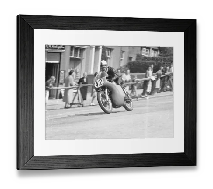 Framed Print : George Costain (Norton) 1958 Junior TT Framed Print : George Costain (Norton) 1958 Junior TT