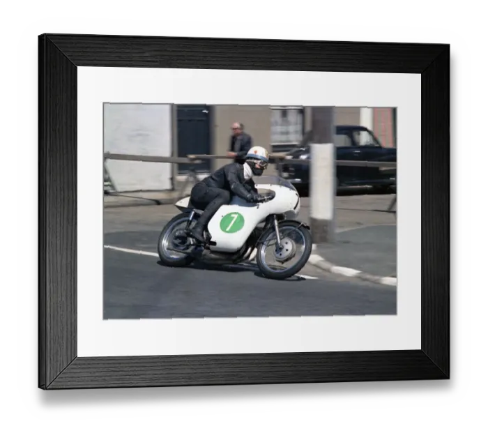 Framed Print : Bill Smith (Kawasaki) 1968 Lightweight TT