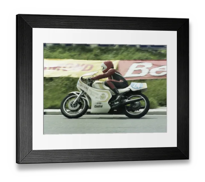Framed Print : Fred Corall (Yamaha) 1981 Formula Two TT Framed Print : Fred Corall (Yamaha) 1981 Formula Two TT