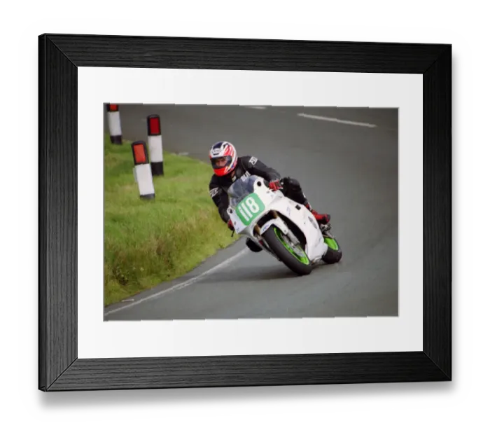 Framed Print : Robert Holcombe (Kawasaki) 2003 Ultra Lightweight Manx Grand Prix Framed Print : Robert Holcombe (Kawasaki) 2003 Ultra Lightweight Manx Grand Prix