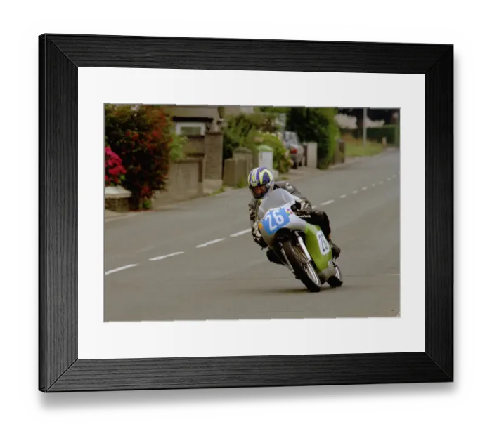 Framed Print : Dave Hughes (Norton) 2005 Junior Classic Manx Grand Prix