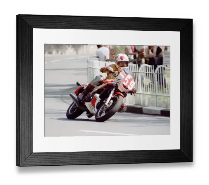 Framed Print : Kevin Clarke (Yamaha) 1984 Production TT Framed Print : Kevin Clarke (Yamaha) 1984 Production TT