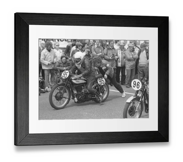 Framed Print : D B Clift (Norton) 1980 Classic Parade Lap Framed Print : D B Clift (Norton) 1980 Classic Parade Lap