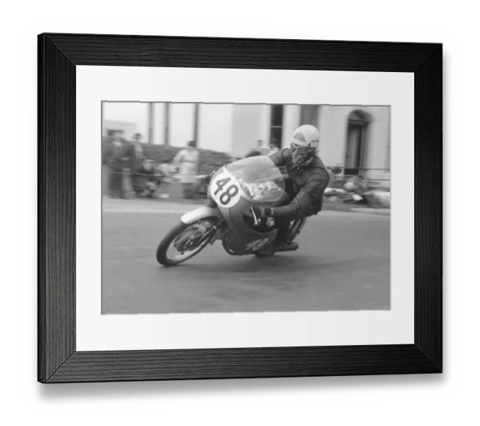 Framed Print : Jim Curry (Honda) 1966 Lightweight TT