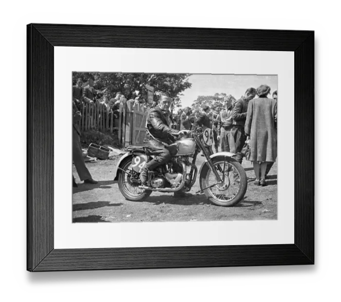 Framed Print : Don Crossley (Triumph) 1948 Senior Clubman TT