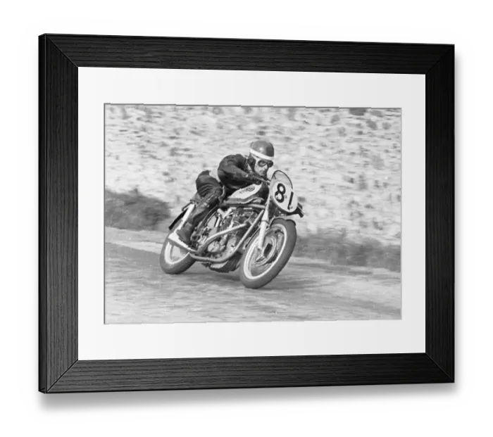 Framed Print : Ken James (Norton) 1952 Senior Manx Grand Prix Framed Print : Ken James (Norton) 1952 Senior Manx Grand Prix