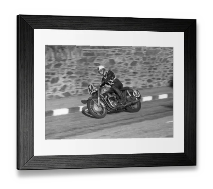 Framed Print : Alistair (Norton Travelling marshal) 1958 Manx Grand Prix Framed Print : Alistair (Norton Travelling marshal) 1958 Manx Grand Prix