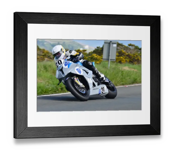 Framed Print : Ben Wylie (BMW) 2014 Superbike TT