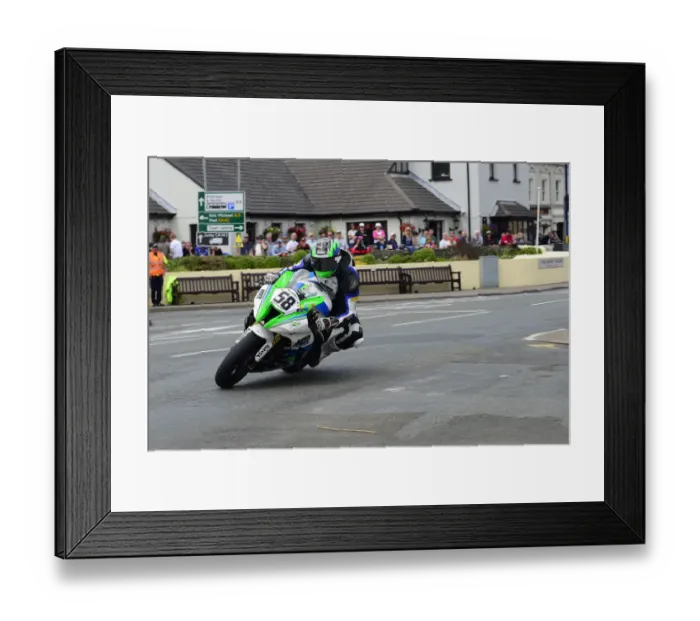 Framed Print : Michael Sweeney (Kawasaki) 2014 Senior TT