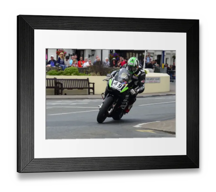 Framed Print : Roger Maher (Honda) 2014 Senior TT