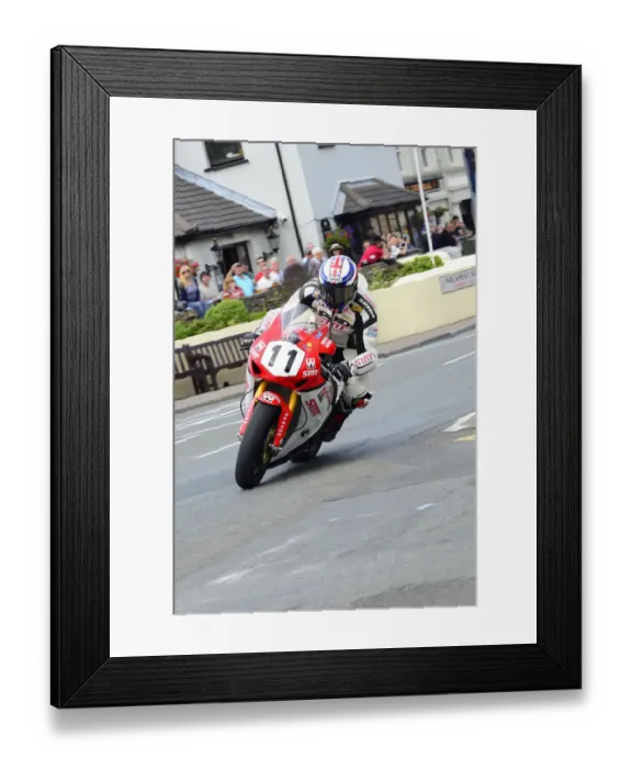 Framed Print : Dan Stewart (Honda) 2014 Senior TT