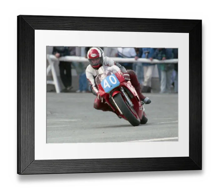 Framed Print : Martin Ayles (Honda) 1990 Junior Manx Grand Prix