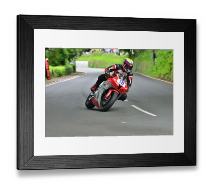 Framed Print : Jamie Hamilton (Honda) 2014 Supersport TT
